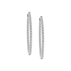 Anuket Giant Hoop Diamond Earrings in White Gold