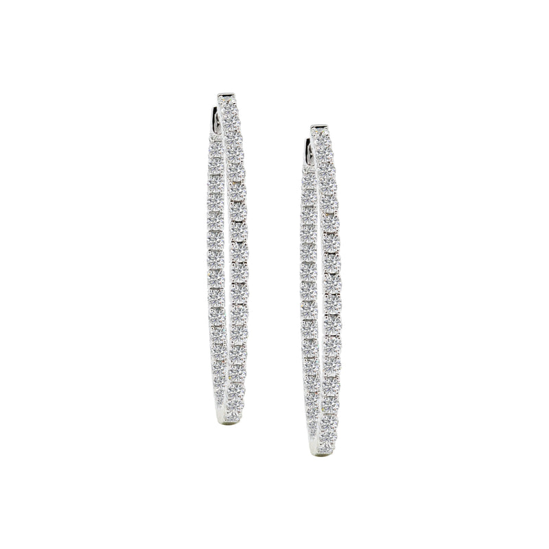 Anuket Giant Hoop Diamond Earrings in White Gold