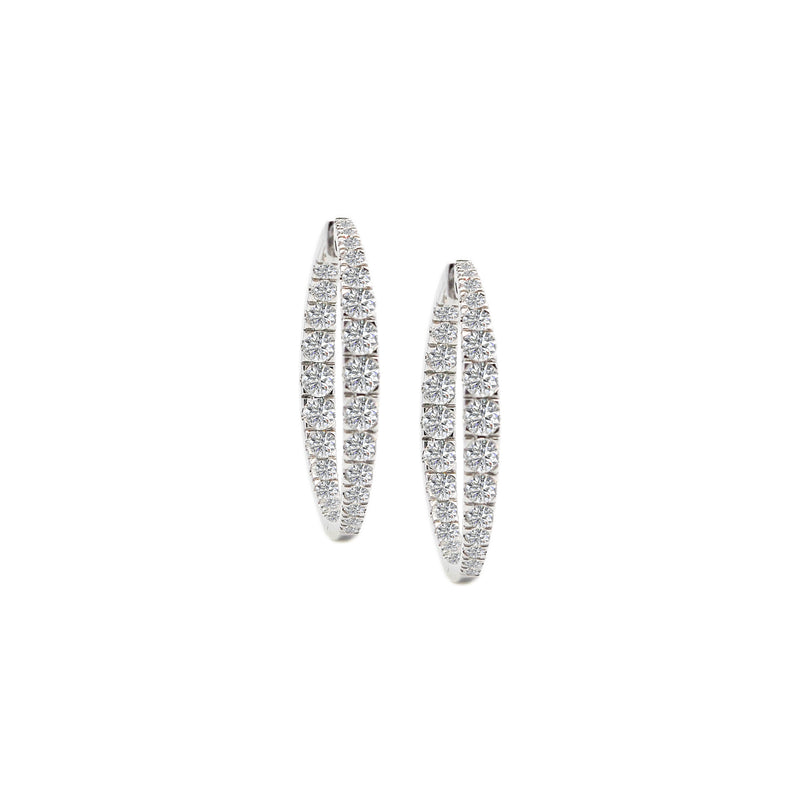 Leto Diamond Hoop Earrings