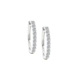 Mini Anuket Diamond Earrings in White Gold