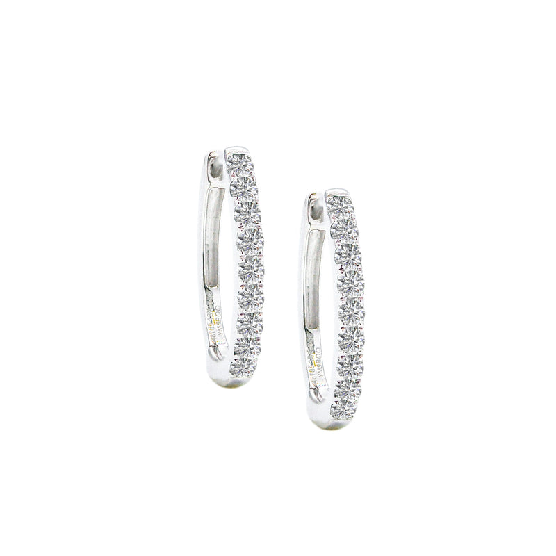 Mini Anuket Diamond Earrings in White Gold