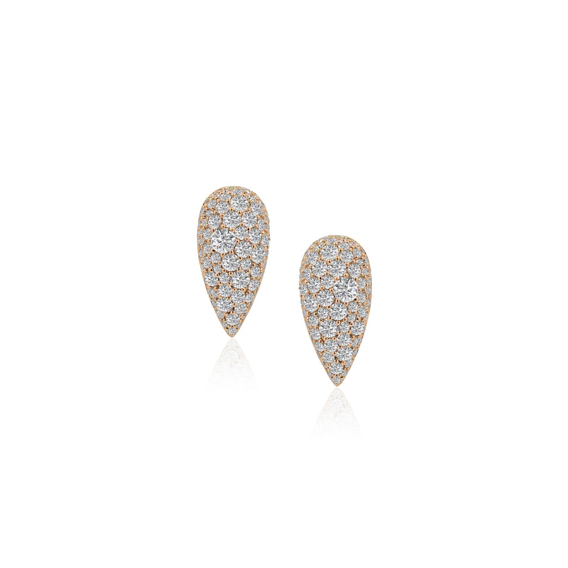 Rhea Diamond Earrings in Rose Gold