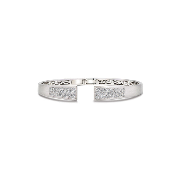 Electra Diamond Bangle in White Gold