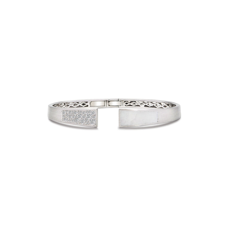 Electra Diamond & MOP Bangle in White Gold