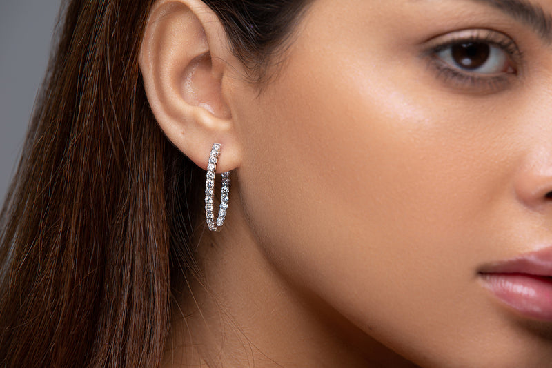 Anuket Diamond Hoop Earrings