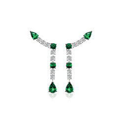 Andraste Diamond and Emerald Earrings