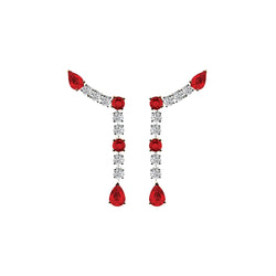 Andraste Diamond and Ruby Earrings