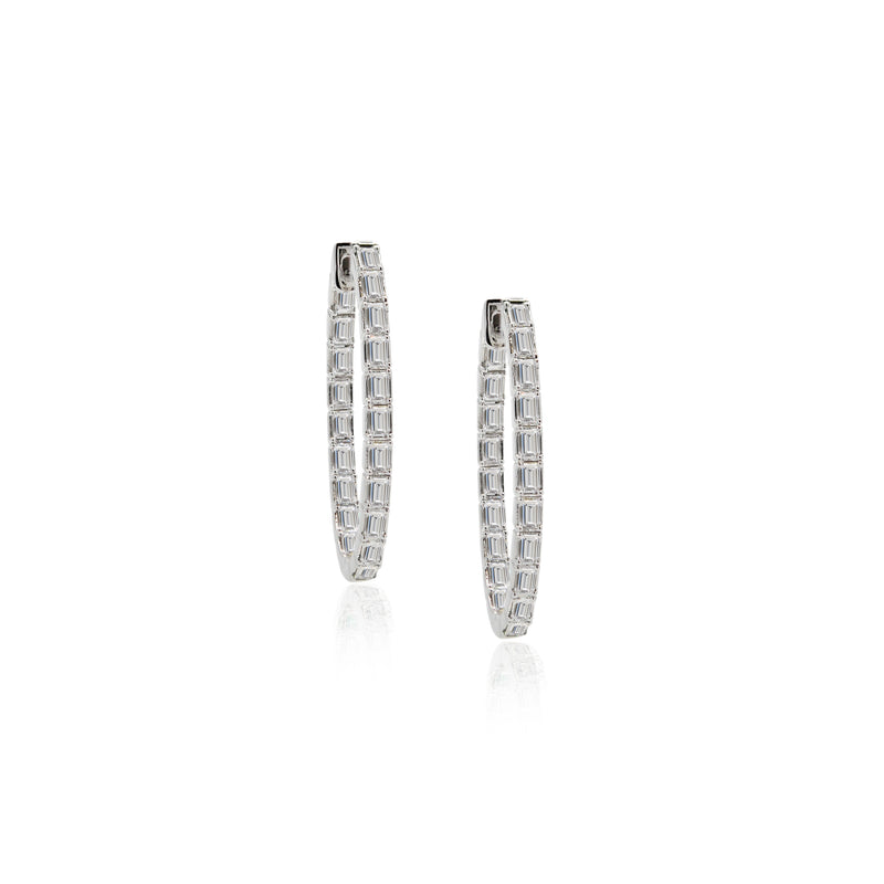 Anuket Diamond Baguette Hoop Earrings