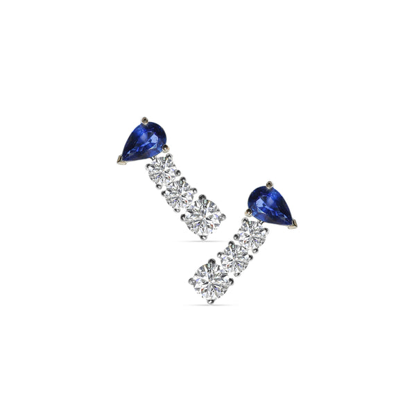 Ariadne Diamond and Blue Sapphire Earrings